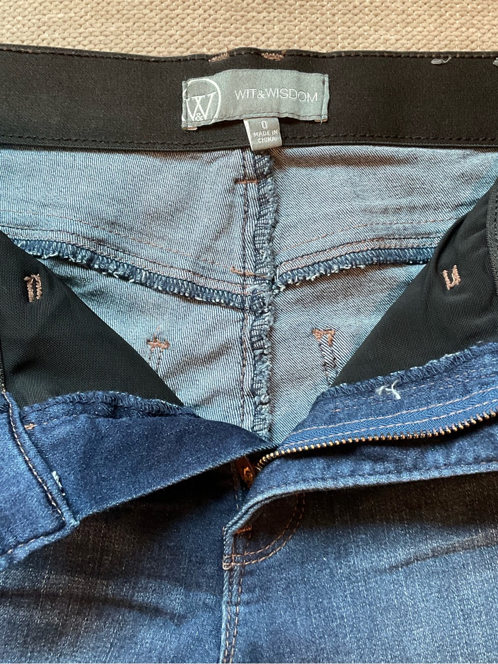 Wit & Wisdom Dark Blue Stretch Flare Denim Jeans - Picture 4 of 9